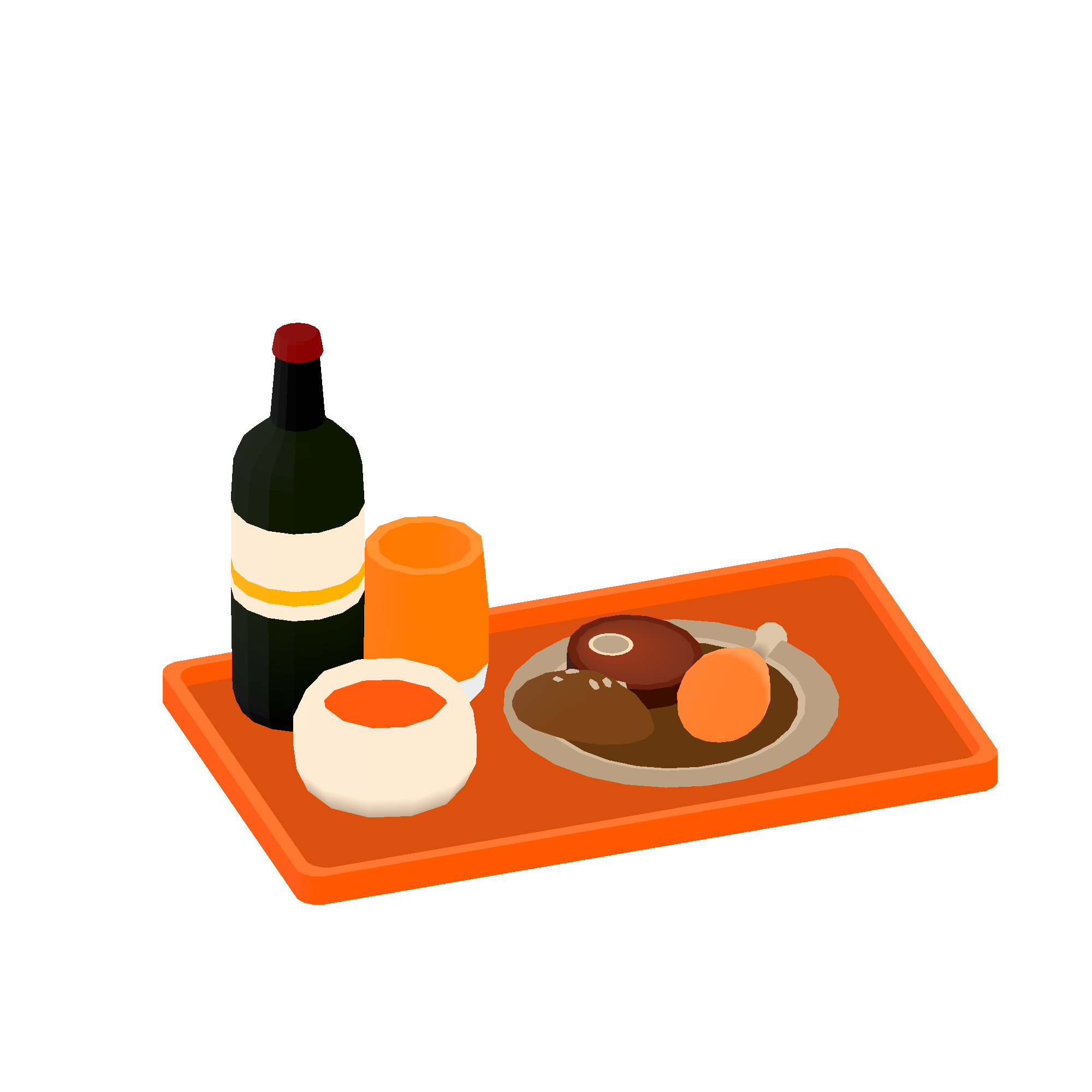 Illustration of dinner from Noun Town