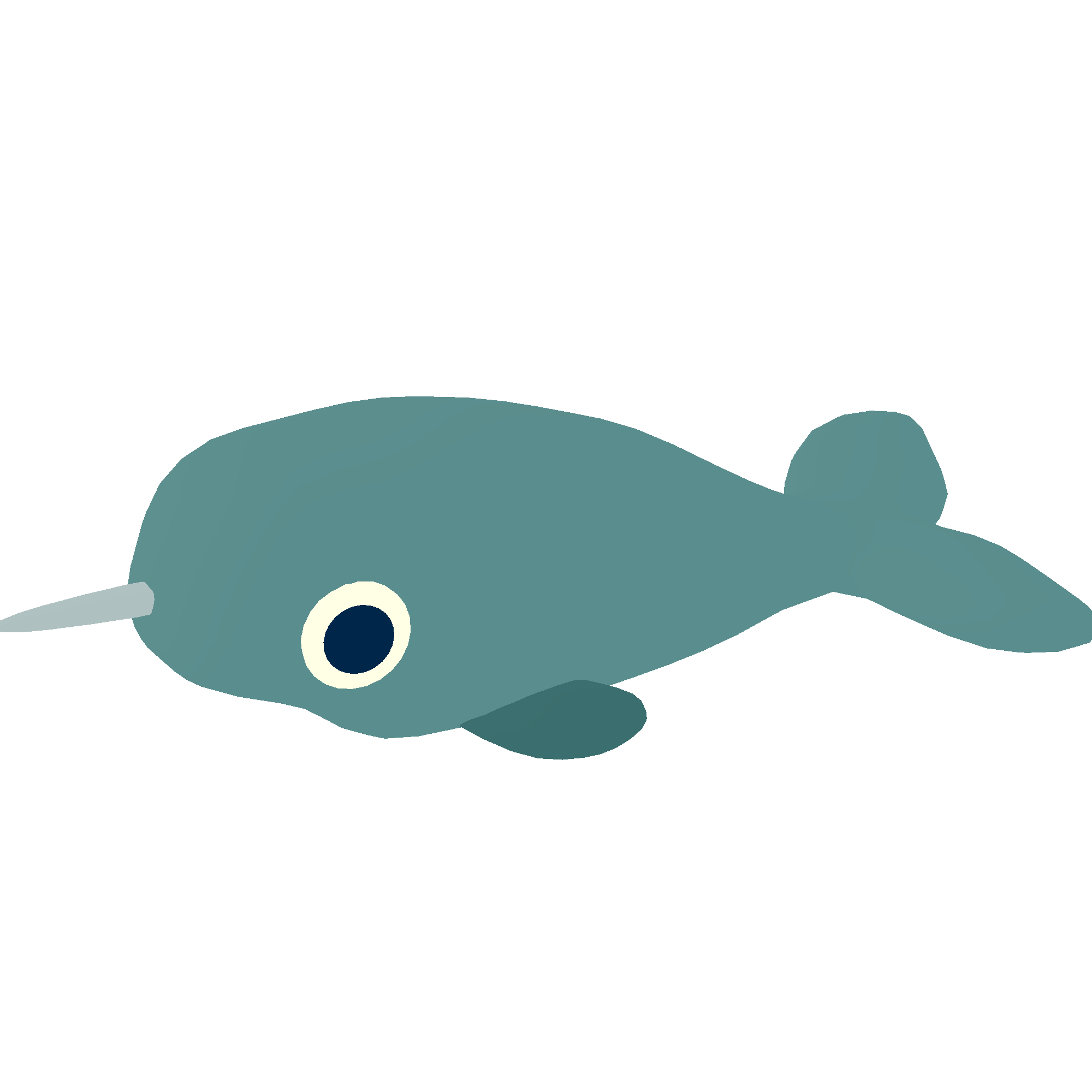 Illustration of narwhal from Noun Town