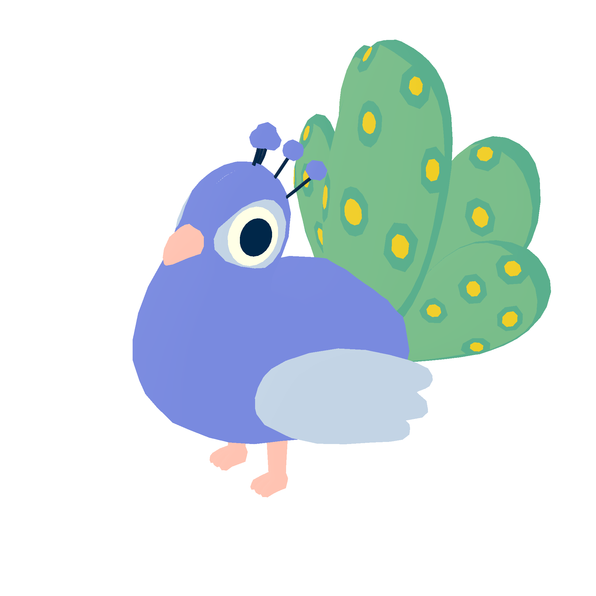 Illustration of peacock from Noun Town