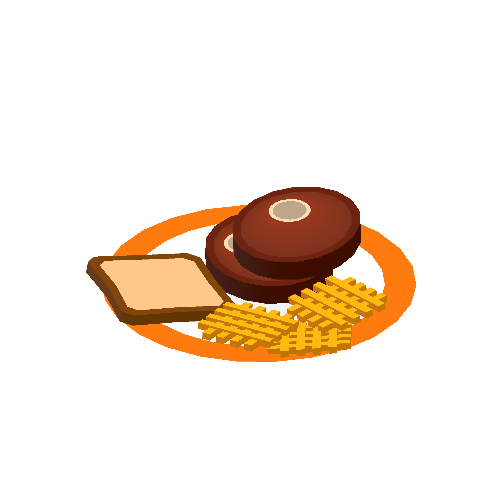 Illustration of western food from Noun Town